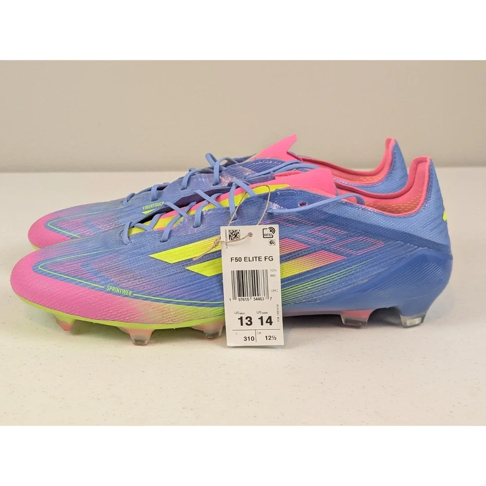 Adidas Adizero F50 Elite FG Soccer Cleats Celestial Pink Blue Size 13 IE1201
